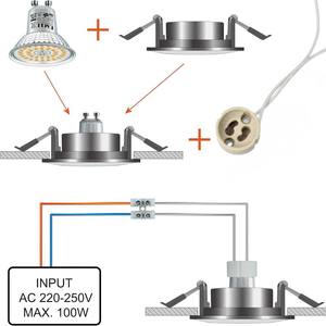 <strong>GU10</strong> and GZ10 Lamp Holder Mount Connector <strong>Base</strong> for Halogen Lamp FG24104 by Faeg - Product Image 6