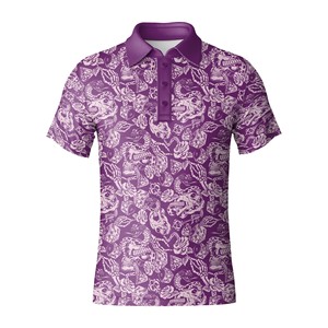 Polo de golf personnalisé pour hommes avec motif élégant, tissu respirant et doux, polo pour golfeurs professionnels - Product Image 1