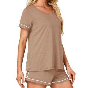 Nueva llegada chándal de verano cómodo 100% algodón de moda sólido cordón cintura nuevos chándales de verano de moda - Product Image 3