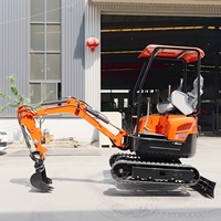 Excavadora Compacta de 3.8 Toneladas para Agricultura, Mini Excavadora de 0.5 Toneladas para Espacios Estrechos, Excavadora Pequeña para Trabajos de Tuberías, MOQ