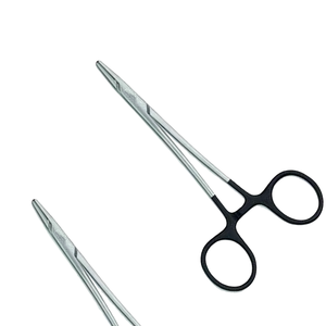 Nievert Needle Holder Stainless Steel Manual Reusable Surgical Instrument <b>Box</b> Joint Satin Finish Straight 127mm <b>Long</b> - Product Image 1