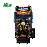 Simulateur de course d'arcade monoplace 47 pouces avec support japonais 1 an, cockpit de simulation de course en métal