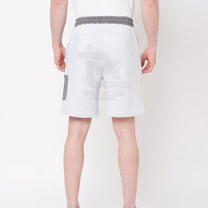 Short d'entraînement pour homme en toile de haute qualité avec fermeture à la taille élastique Design à motif solide pour un usage décontracté Offre Spéciale - Product Image 4