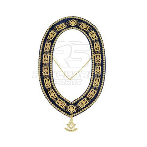 Collar Masónico con Juego de Joyas, Conjunto de Insignia para Oficial de la Francmasonería, Collar y Joyas Masónicas Personalizadas - Product Image 3