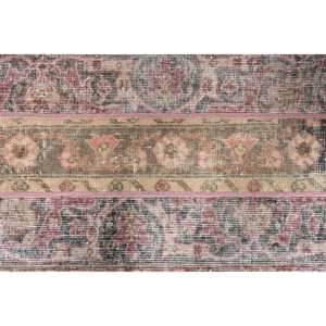 Elégant tapis vintage en laine turque rose et beige de 19x28ft motif patchwork avec support en latex décor à la maison pièce de déclaration - Product Image 5