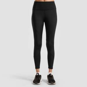 Pantalon de sport Equniox (Noir) Grande Taille XS XXS Legging en Nylon/Spandex avec Fermetures Éclair Décoratives Collant Respirant pour Entraînements Coupe Cheville Personnalisée - Product Image 2