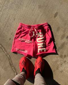 กางเกงขาสั้นเข้ายิมผ้าฝ้าย100% ปรับแต่งได้สำหรับผู้ชายกางเกงขาสั้นผ้าฟรองเทอร์รี่แนววินเทจสีพื้นระบายอากาศได้ดีแห้งเร็ว - Product Image 5