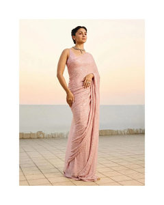 Blouse de luxe royale avec broderie de sequins complexes pour sari indien pakistanais pour les mariages d'été et les célébrations festives - Product Image 3