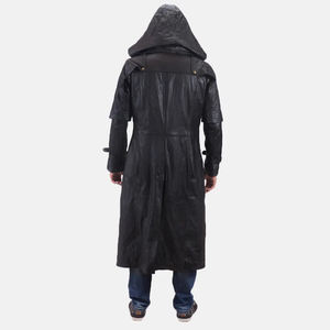 Veste en cuir pour homme, sans manches, à capuche, 75% duvet, réversible, imperméable, design personnalisé, vêtements d'hiver - Product Image 2