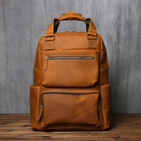 Sac à dos pour ordinateur portable en cuir de vachette véritable de luxe pour homme, motif lettres, écologique, grande capacité, prix direct usine