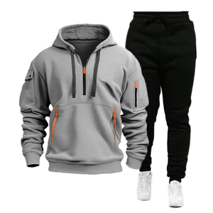 Chándal deportivo personalizado con logotipo personalizado para hombre, ropa deportiva para entrenamiento, chaqueta con capucha y cremallera, chándal para correr - Product Image 1