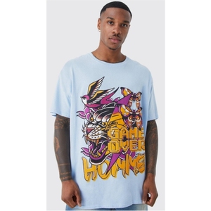 Camiseta vestido 100% algodón camiseta para hombre ajuste holgado estampado Ringer transpirable de alta calidad camiseta ropa de hombre - Product Image 1