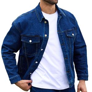 Chaqueta vaquera de alta calidad para hombre, pantalones vaqueros cálidos de invierno azul de algodón, chaqueta vaquera delgada clásica a la moda, chaqueta vaquera informal para hombre disponible - Product Image 1