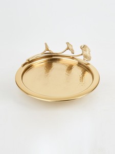Hammered <b>Metal</b> Cake Stand with Floral <b>Border</b> For Wedding Birthday Party Decor in Wholesale Price - Product Image 5
