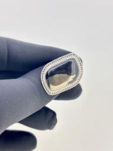 เครื่องประดับแฟชั่น แหวนแต่งงานผู้หญิง ดีไซน์ใหม่ สไตล์คลาสสิก เงินแท้ 925 ประดับพลอยไพไรต์ทรงแปดเหลี่ยม งานแฮนด์เมด สำหรับงานปาร์ตี้ - Product Image 3