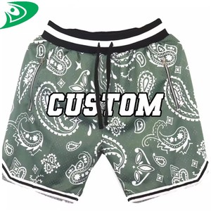 กางเกงขาสั้นเล่นบาสเก็ตบอลของผู้ชายกางเกงขาสั้นกันเหงื่อแบบลำลองพิมพ์ซับลิเมชันแบบอเมริกัน100% ผ้าโพลีเอสเตอร์ตาข่ายผ้ายืดหยุ่นได้สำหรับ2024ใหม่ - Product Image 1