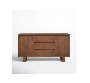 Buffet moderne en bois massif Buffet avec tiroirs et portes pour salle à manger Salon Entrée Rangement Armoires de cuisine - Product Image 1