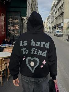 Sweat à capuche et sweat-shirts Y2k de luxe en gros Logo personnalisé Impression bouffante surdimensionnée Sweat à capuche en éponge française 100% coton - Product Image 3