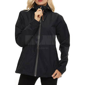 Chaqueta Cortavientos de Invierno Transpirable de Alta Calidad para Mujer, con Logotipo Personalizado Impreso, Diseño Sólido, Cuello Mao, Manga Larga, Tejida - Product Image 3