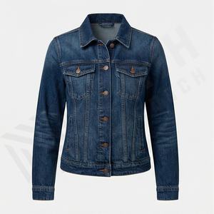 OEM <b>Women</b> Denim <b>Jackets</b> Casual Jean Fall Button Up Coat Oversize Ladies Fashion Trendy Streetwear Outerwear Customized Color - Product Image 1
