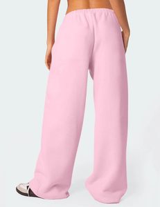 Wholesale Women's 100% Organic Cotton Loose Fit Sweatpants Custom Side Pocket High Waist <b>Baggy</b> <b>Track</b> <b>Pants</b> For Sell - Product Image 6