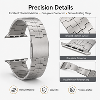 Bracelet de montre en titane respirant avec revêtement DLC de luxe, résistant à l'usure, compatible avec Watch Ultra, personnalisable OEM