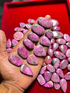 อัญมณีสีชมพูโคบอลต์แคลไซต์ทรงหลังเบี้ยเกรด AAA อัญมณีสีฟ้าแบบหลวมธรรมชาติ - Product Image 3