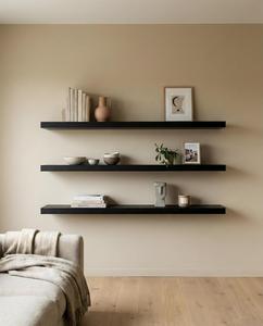 Juego de Tres Estantes Flotantes de Madera Maciza Rústica 100% Natural para Almacenamiento en la Pared del Hogar, Decoración Moderna de Casa de Campo, Venta al por Mayor Personalizada - Product Image 2