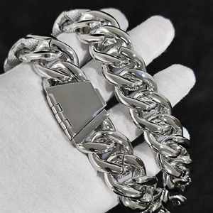 Chapado en plata grueso Hip Hop Bling Collar para hombres colgantes de diamantes y dijes joyería - Product Image 3