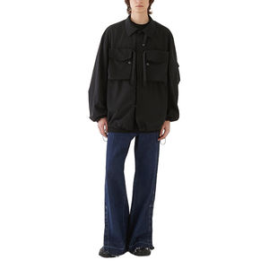 Sudadera con Capucha de Hombre de Alta Calidad, Estilo Vintage, Hombros Caídos, Abertura Media, Borde Deshilachado, Estampado Francés, Manga Larga - Product Image 2