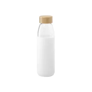 Bottiglia d'Acqua Sostenibile in Bambù e Vetro Teltox, Articolo Promozionale con Caratteristiche Ecologiche - Product Image 1