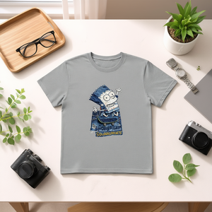 T-shirt Unisex 100% Cotone 210GSM Vestibilità Casual Oversize Stampa DTG Logo Frontale Abbigliamento Compresso - Product Image 3