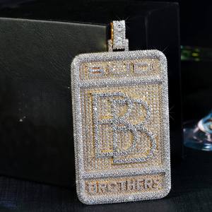 Factory Direct Customizable S925 Silver Platinum Plated Moissanite VVS Clarity Wedding <b>Pendants</b> <b>Charms</b> Fast Delivery Hip Hop - Product Image 5