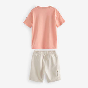 Nouveau 2025 approvisionnement d'usine grande taille hommes chemises shorts ensemble été séchage rapide à manches courtes hauts et shorts t-shirt ensembles - Product Image 2