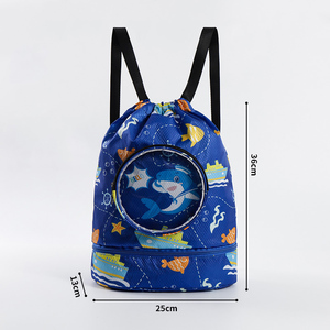 Little Pony Crocodile Patterns zaino da nuoto con coulisse da ragazza zaino da nuoto con coda di ali dal Design carino - Product Image 2