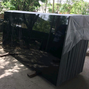 Direct From Quarry Owners Polished Absolute Black Granite Slabs <b>Blocks</b> Tiles Monuments for Modern Villas Timely Delivery - Product Image 1