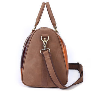 Sacs de voyage en cuir véritable pour hommes et femmes avec fermeture à glissière pliable pour le rangement des vêtements de sport de bureau - Product Image 3