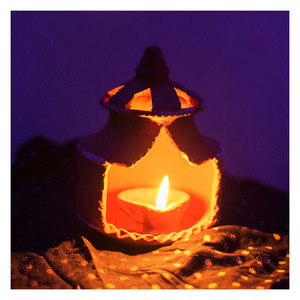 India's Terracotta Clay Diya for Puja & <b>Lanterns</b> Home Seasonal Decorations - Product Image 1