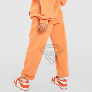 Chándales de Forro Polar de Invierno de Tela Premium al por Mayor, Lavado Ácido, Logotipo Personalizado, 100% Algodón, Chándal Informal Grueso para Mujer, Color Sólido - Product Image 5