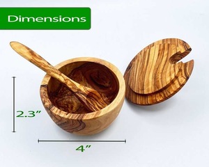 Tazón de mezcla hecho a mano ecológico de madera de acacia natural para uso seguro de alimentos resistentes por Chefs & Bakers de alta calidad - Product Image 5