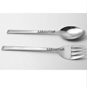 Ensemble de couverts à salade en acier inoxydable poli miroir 18/8, cuillère et fourchette manuelles pour servir les fruits et les aliments, outils à salade très vendus - Product Image 6