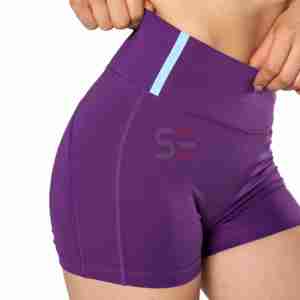 Ensemble de shorts d'été deux pièces personnalisables pour femmes Short de motard blanc personnalisé avec haut long pour les tenues de gymnastique - Product Image 6