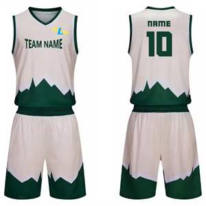 Uniforme de Baloncesto de Impresión Digital de Alta Calidad al por Mayor, Logotipo del Equipo Personalizado, Número, Talla Grande, Transpirable, Secado Rápido, Jersey Deportivo - Product Image 2