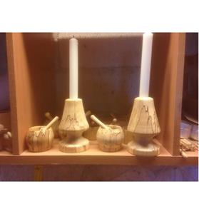 Portavelas de Madera Ecológico Hecho a Mano para Hotel, Restaurante, Hogar y Uso Navideño con Base Estable y Resistente y Alta Calidad - Product Image 3