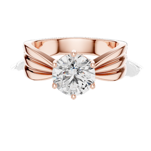 Bague de fiançailles en diamant de laboratoire rond de 1,25 carat, clarté VVS-VS EF, options or 18 carats et argent, diamant de laboratoire et moissanite éthiques - Product Image 1