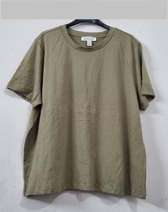 T-shirt en coton écologique uni en mousseline pour femme, vente en gros, étiquette personnalisée - Product Image 2