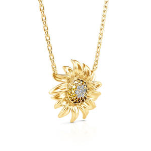 ชุดเครื่องประดับเงินแท้ชุบทองคำขาวลายดอกทานตะวัน Jeulia Sunshine สำหรับงานปาร์ตี้ - Product Image 3
