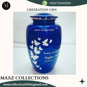 Urnas de Cremación para Adultos de Latón Hechas a Mano Personalizadas al por Mayor, Diseño Moderno de 10 Pulgadas, Estilo Americano Plateado, Artículos Funerarios para Hombres - Product Image 4