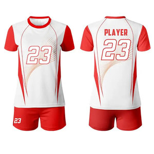 Uniforme de voleibol de tamaño personalizado para mujer, nuevo conjunto de alta calidad, técnica de impresión por transferencia de calor de fábrica, 100% poliéster personalizado - Product Image 3