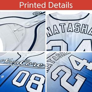 Camiseta de Béisbol Deportiva con Diseño Sublimado en Degradado, Camisetas de Béisbol Personalizadas, Estilo con Botones Completos - Product Image 6